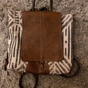 Myra bag tooled leather